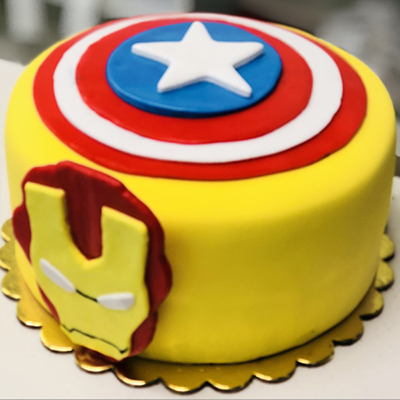 "Iron Man Fondant Cake -3 Kgs  (The Bread Basket) - Click here to View more details about this Product